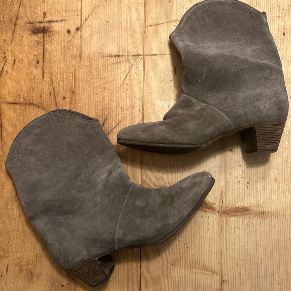 See By Chloe Suede Booties Boots 37.5 Grey